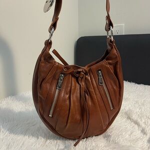 Saint Laurent Tan Leather Hobo Bag